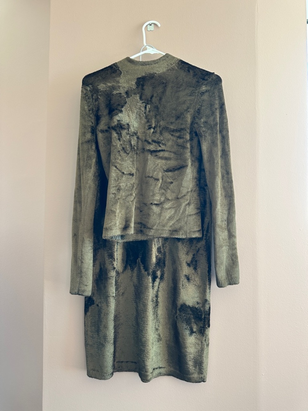 Vince Olive Plush Two-Piece Set